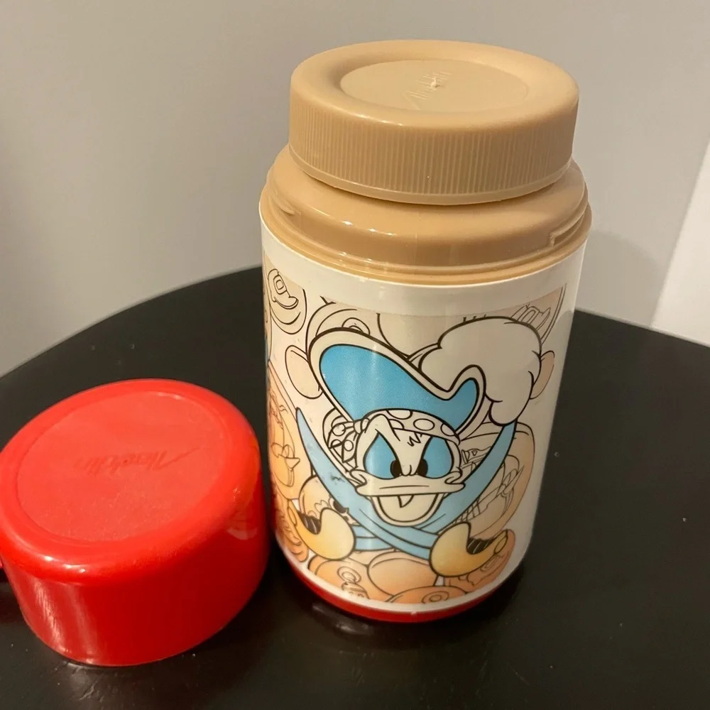 Disney Vintage Thermo Flask Aladdin Mickey Mouse, Goofy and Donald Duck Pirate
